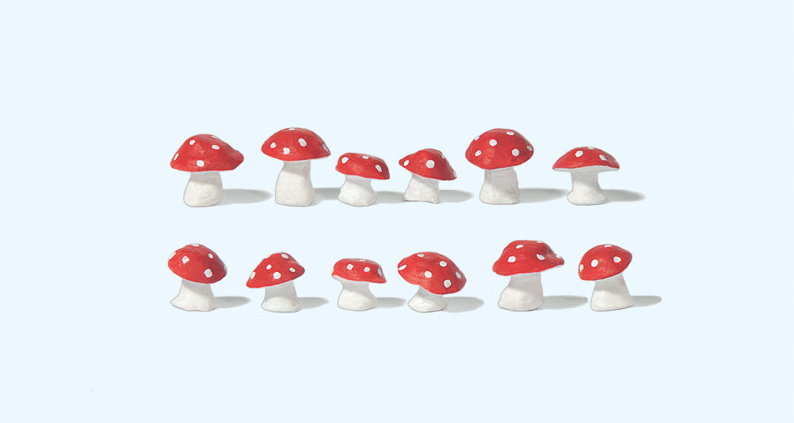 Preiser 45241 Toadstools (12) Figure Set G Gauge