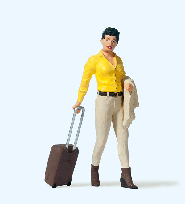 Preiser 45525 Traveller with Wheeled Suitcase Figure G Gauge