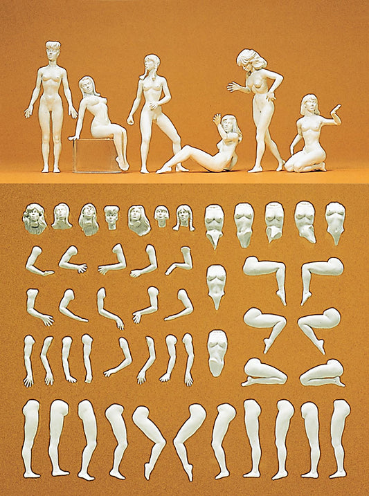 Preiser 45901 Eve Combination Kit (6) Unpainted Figures G Gauge