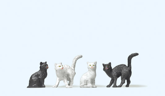 Preiser 47063 Cats (4) Figure Set 1:25