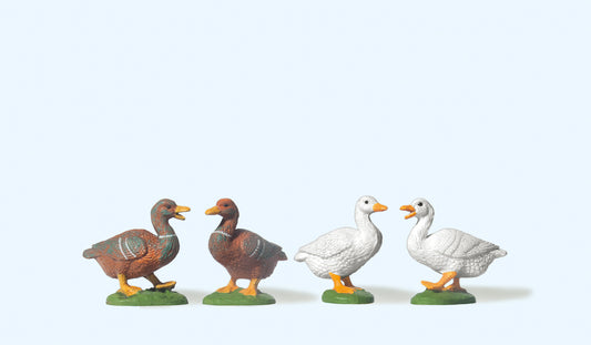 Preiser 47077 Ducks (4) Figure Set 1:25