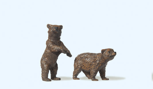Preiser 47518 Bear Cubs (2) Figure Set 1:25
