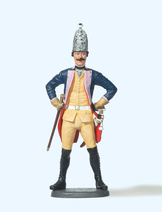 Preiser 54120 Prussian (1756) 7 NCO Standing Grenadier Figure 1:24