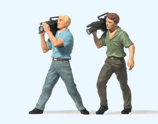 Preiser 57105 Mobile Camera Crew (2) Figure Set 1:24
