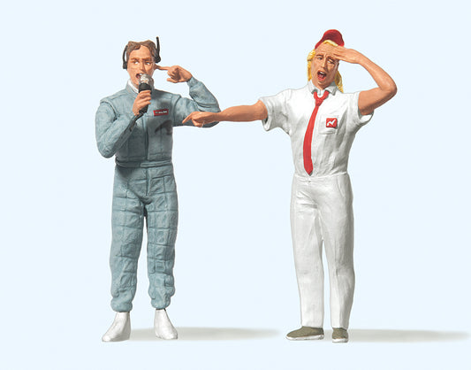 Preiser 57107 Race Track Reporters (2) Figure Set 1:24