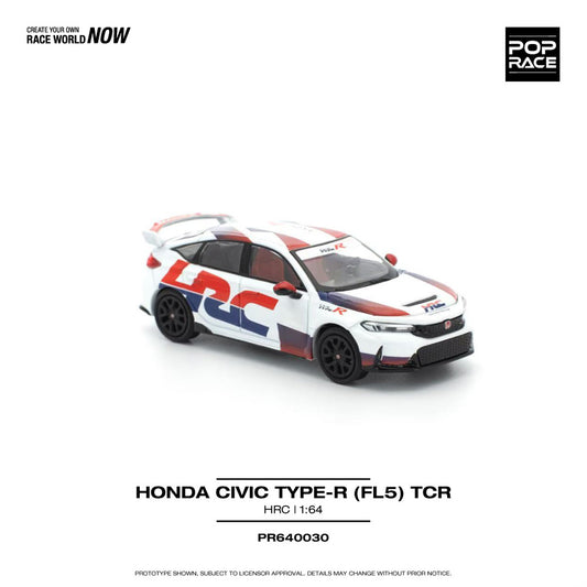 Pop Race Honda Civic Type-R (FL5) TCR-HRC 1:64 Diecast Car 640030