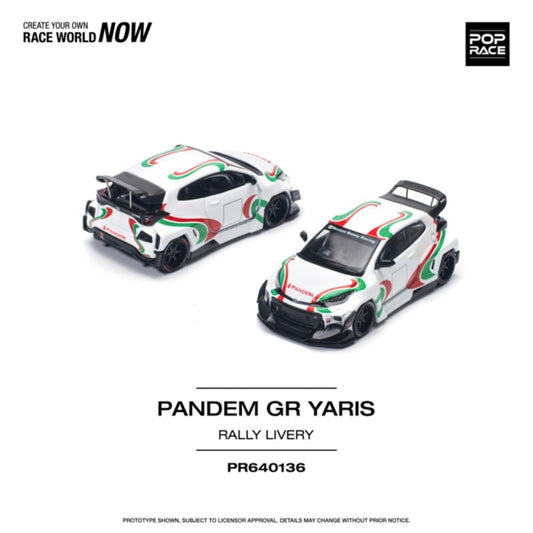 Pop Race Pandem GR Yaris Rally Livery 1:64 Diecast Model 640136