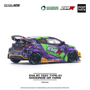 Pop Race 640143 EVA RT Test Type-01 Goodride GR Yaris 1:64 Diecast Model