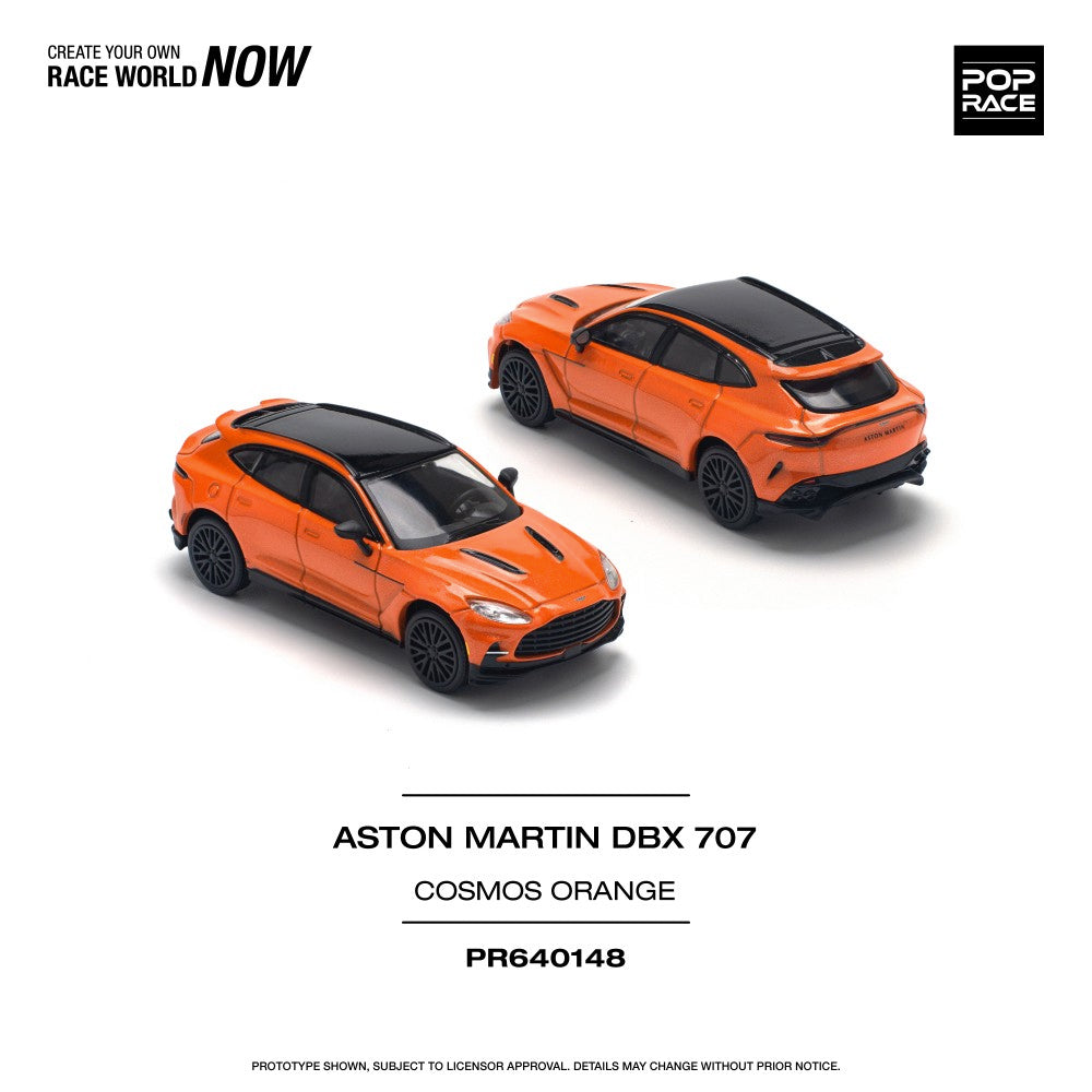 Pop Race Aston Martin DBX 707 Cosmos Orange 1:64 Diecast Model 640148