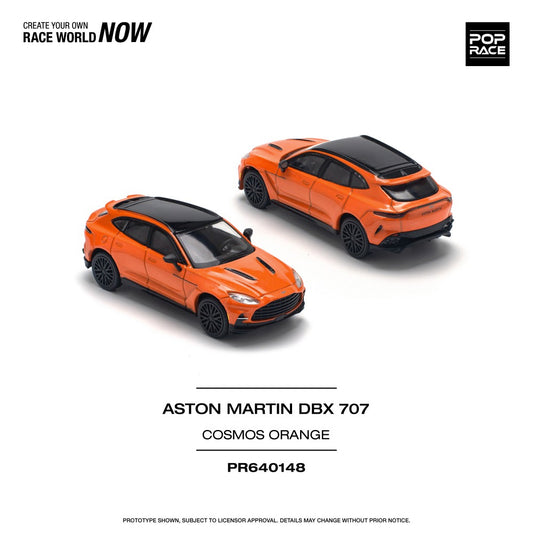 Pop Race Aston Martin DBX 707 Cosmos Orange 1:64 Diecast Model 640148