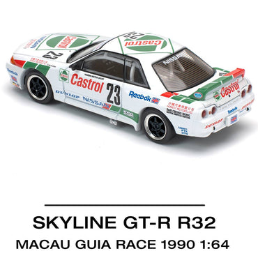 Pop Race Skyline GT-R R32 Macau Guia Race 1990 1:64 Diecast Car 640194