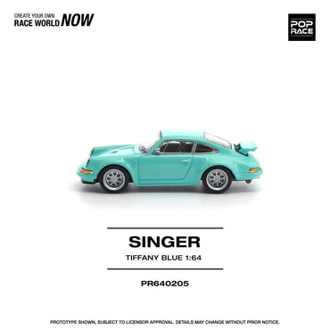 Pop Race Singer 964 Tiffany Blue 1:64 Diecast Car PR640205