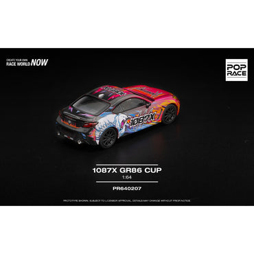 Pop Race 1087X GR86 Cup 1:64 Diecast Car 640207