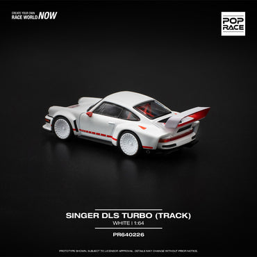 Pop Race Singer DLS Turbo (Track) White 1:64 Diecast Model 640226