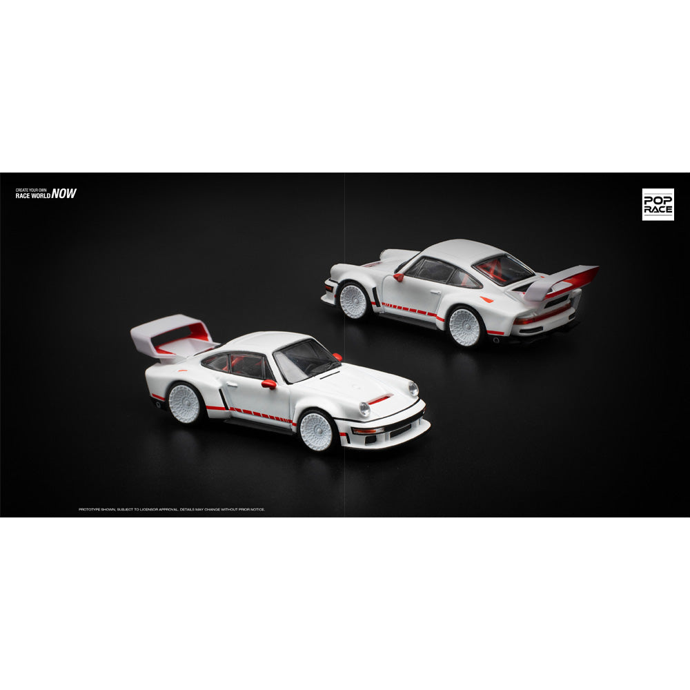 Pop Race Singer DLS Turbo (Track) White 1:64 Diecast Model 640226
