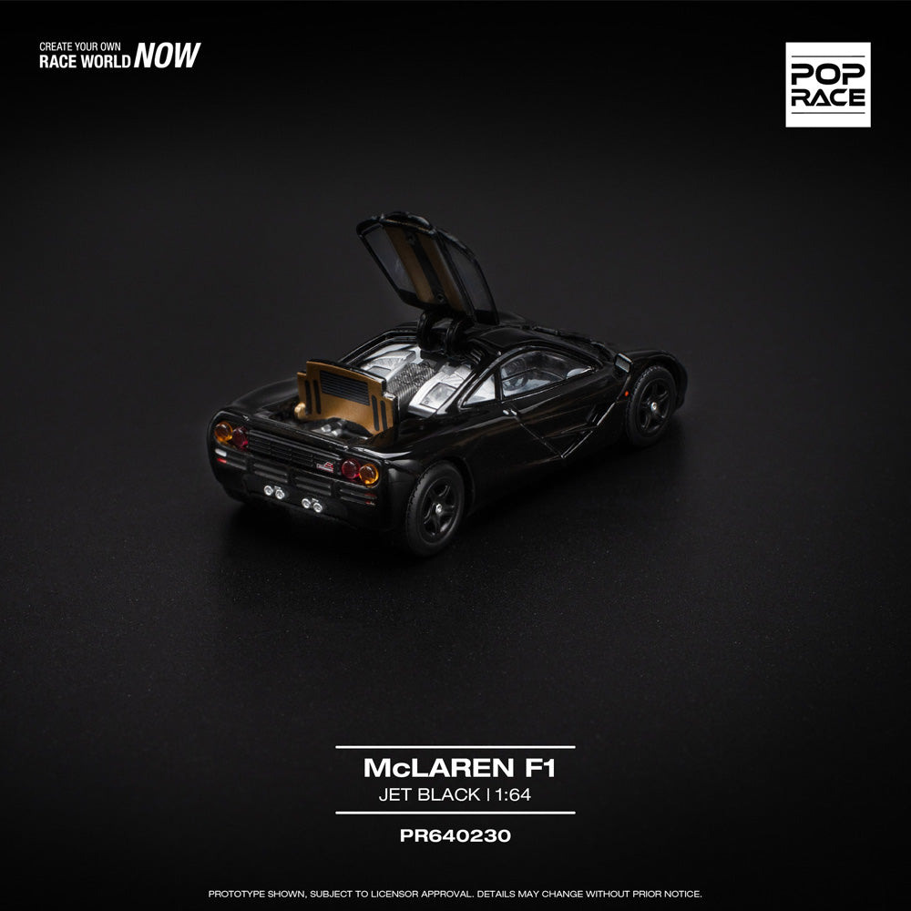 Pop Race McLaren F1 Jet Black 1:64 Diecast Car 640230