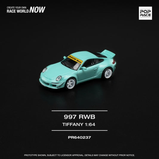Pop Race RWB 997 - Tiffany Blue 1:64 Diecast Car