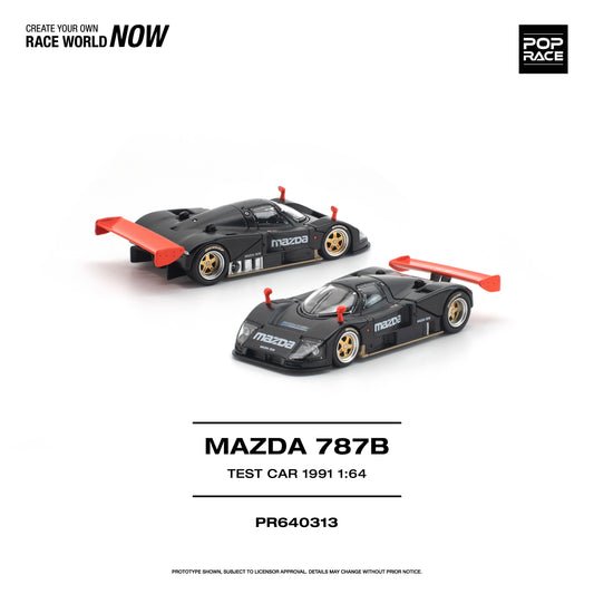 Pop Race Mazda 787B 1991 Test Car 1:64 Diecast Model 640313