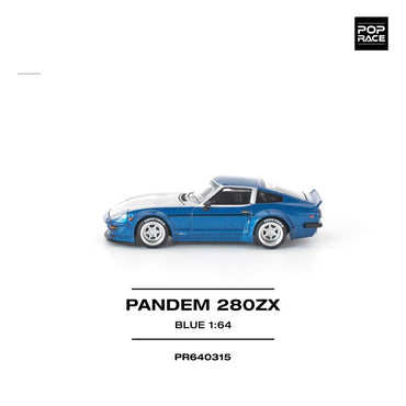 Pop Race Pandem 280ZX Blue 1:64 Diecast Car PR640315