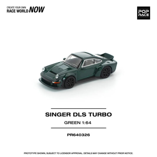 Pop Race Singer Dls Turbo (road) - Green 1:64 Diecast Car PR640326
