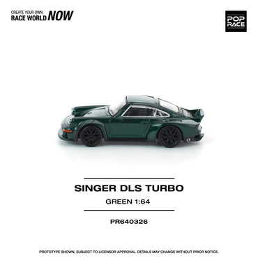 Pop Race Singer Dls Turbo (road) - Green 1:64 Diecast Car PR640326