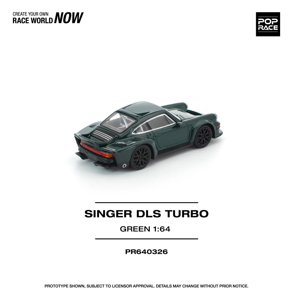 Pop Race Singer Dls Turbo (road) - Green 1:64 Diecast Car PR640326