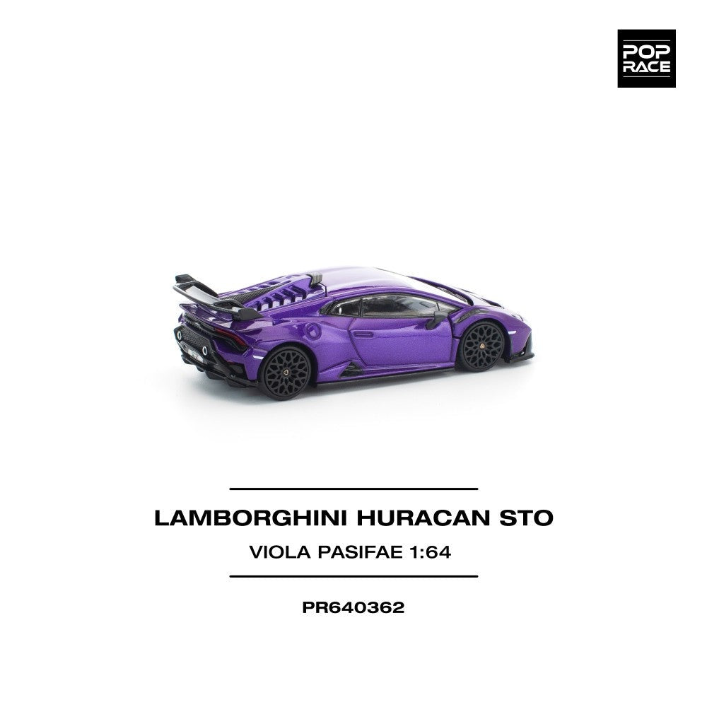 Pop Race Lamborghini Huracan STO Viola Pasifae 1:64 Car PR640362