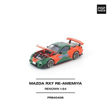 Pop Race Mazda RX7 Re-Amemiya Renown 1:64 Diecast Car PR640406