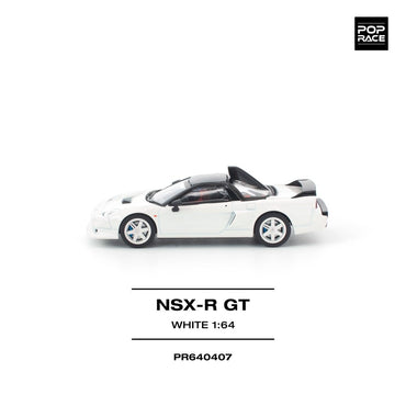 Pop Race Honda NSX-R GT White 1:64 Diecast Car PR640407