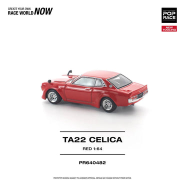 Pop Race TA22 Celica Red New Tooling 1:64 Diecast Car PR640482
