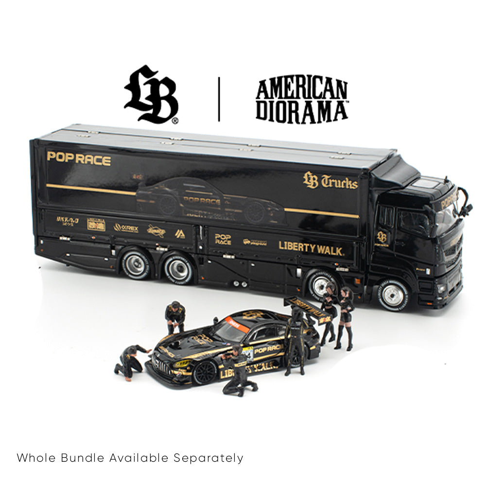 Pop Race LBWK AMG GT3 EVO Gold/Black 1:64 Diecast Car 640502