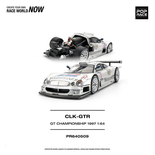 Pop Race Mercedes-Benz AMG CLK-GTR GT Championship 1997 1:64 Diecast Car 640509