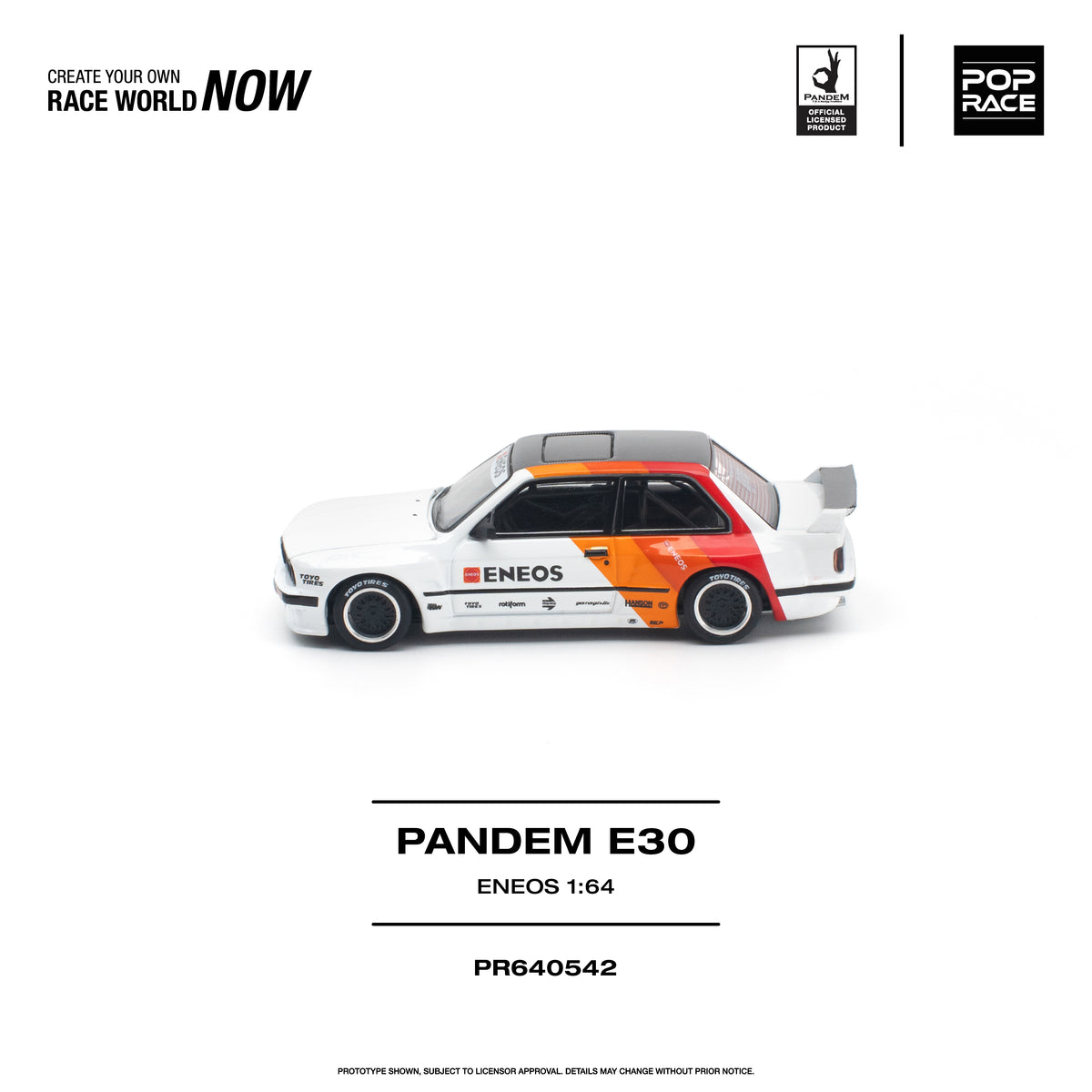 Pop Race Pandem E30 Eneos 1:64 Diecast Model PR640542