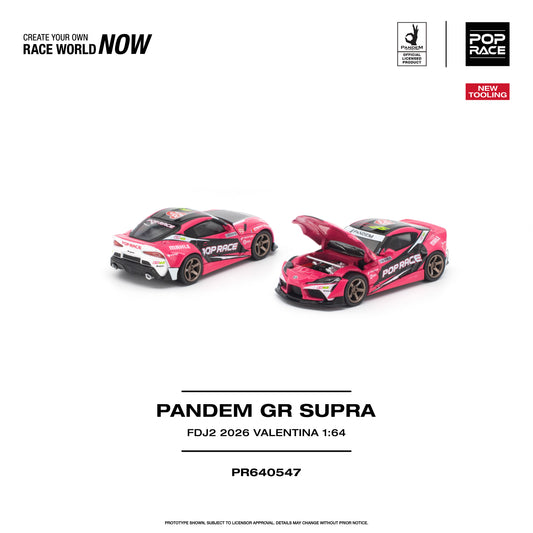 Pop Race Pandem GR Supra FDJ2 Valentina Piaz 1:64 Diecast Model PR640547