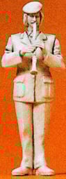 Preiser 64367 Military Musician Female Clarinet Player Unpainted Figure 1:35