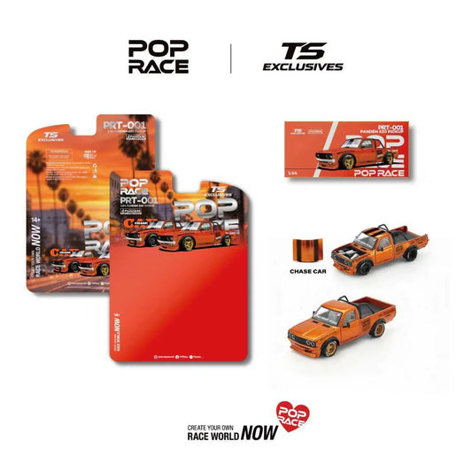 Pop Race Pandem 620 Pick-Up Orange Tokyo Station 1:64 Diecast Model 64RT001
