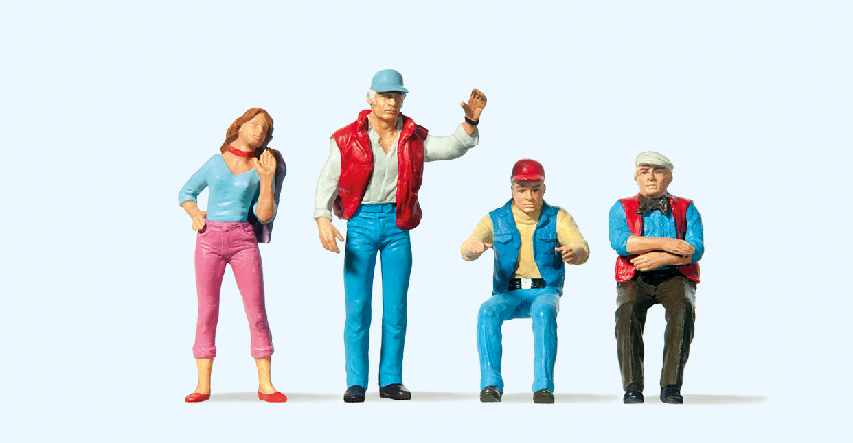 Preiser 65313 Truckers (3) and Hitchhiker Figure Set O Gauge