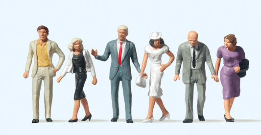Preiser 65322 Passers By Walking (6) Figure Set O Gauge
