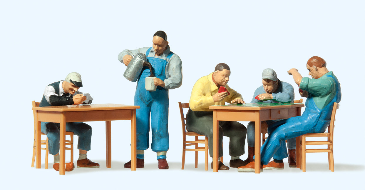 Preiser 65357 American Railroad Personnel on a Break (5) Figure Set O Gauge