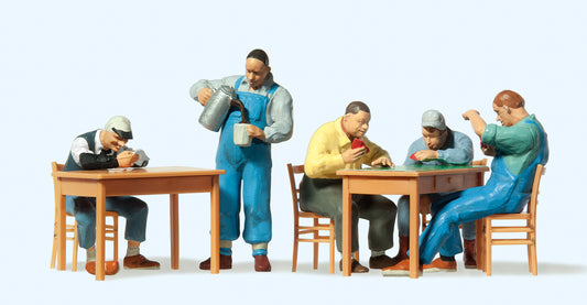 Preiser 65357 American Railroad Personnel on a Break (5) Figure Set O Gauge