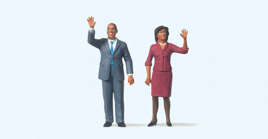 Preiser 65360 President Obama and the First Lady Figure Set O Gauge