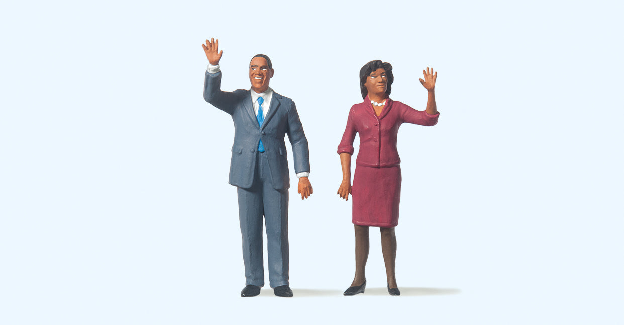 Preiser 65360 President Obama and the First Lady Figure Set O Gauge