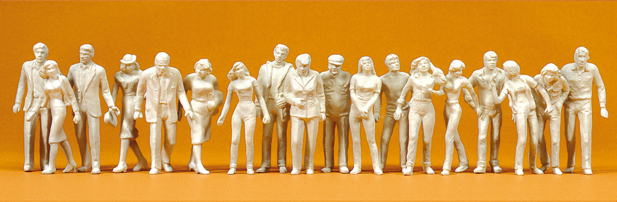 Preiser 65601 Passers By (18) Unpainted Figures O Gauge