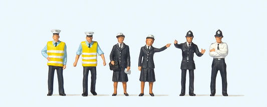 Preiser British Police (6) British OO Scale Figure Set PR73004 OO Scale