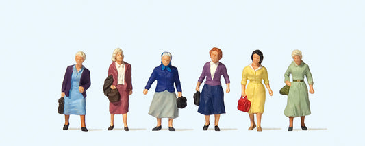 Preiser Female Travellers (6) British OO Scale Figure Set PR73012 OO Scale