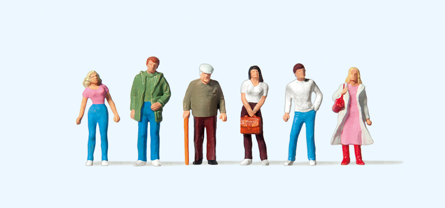 Preiser 74000 Passers By (6) Figure Set 1:100