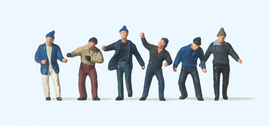 Preiser 74008 Workers (6) Figure Set 1:100