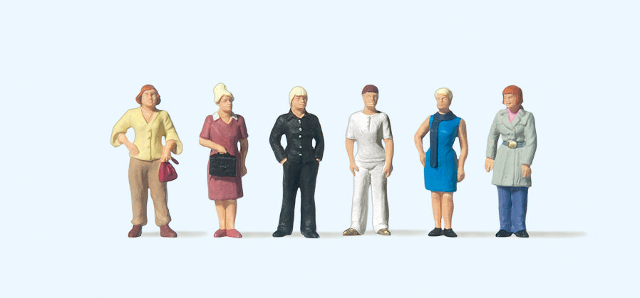 Preiser 74013 Standing Women (6) Figure Set 1:100