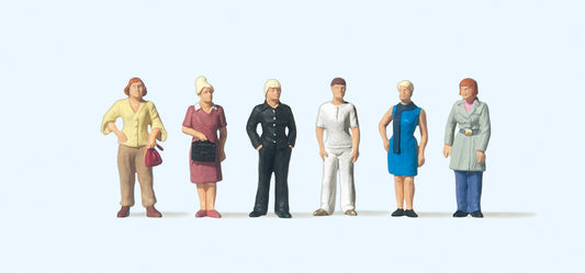 Preiser 74013 Standing Women (6) Figure Set 1:100