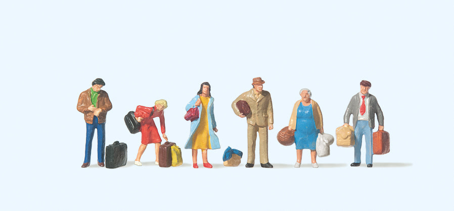 Preiser 75001 Passengers Waiting (6) Figure Set TT Scale